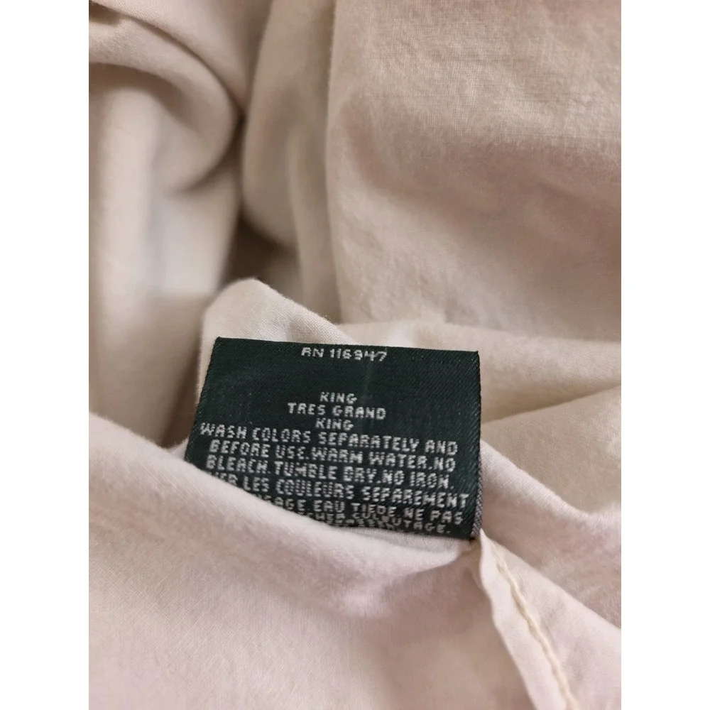 Ralph Lauren King Flat Sheet Beige Made In Italy Black Label